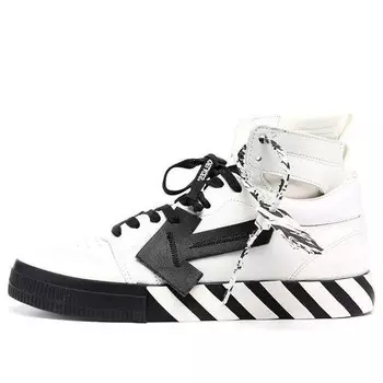 Кроссовки vulcanized high-top 'white black' Off-White, белый