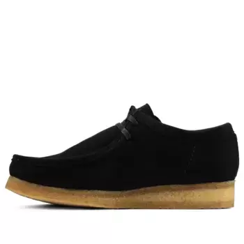 Кроссовки wallabee 'black vegan' Clarks, черный