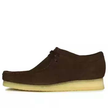 Кроссовки wallabee 'dark brown suede' Clarks, коричневый