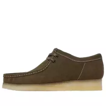 Кроссовки wallabee 'khaki' Clarks, хаки