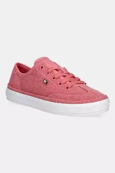 Кроссовки Washed Canvas Vulc Sneaker Tommy Hilfiger, розовый