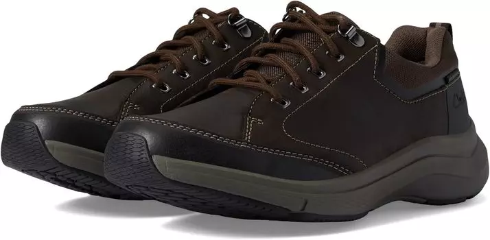 Кроссовки Wave 2.0 Vibe Clarks, цвет Dark Brown Oiled Leather Waterproof
