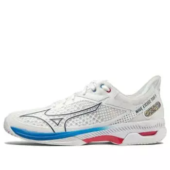 Кроссовки wave exceed tour 5 ac 'white blue red' Mizuno, белый