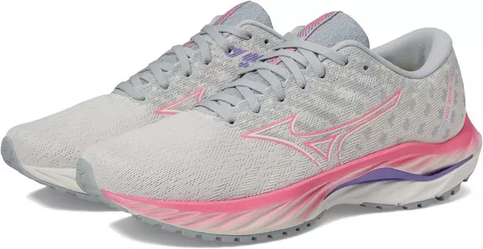 Кроссовки Wave Inspire 19 Mizuno, цвет Snow White/High Vis Pink