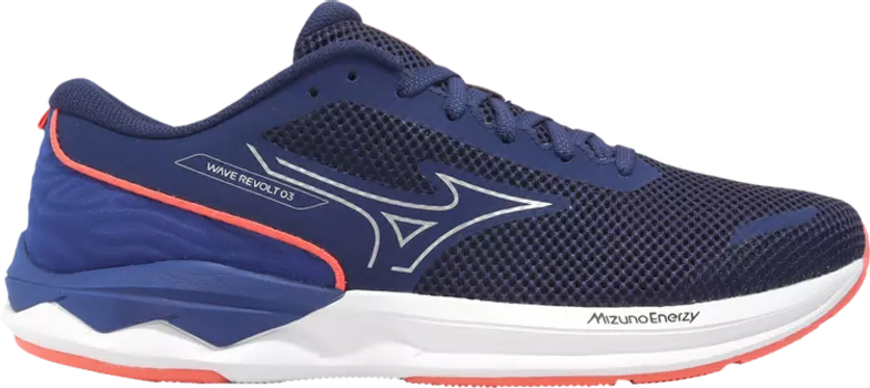 Кроссовки Wave Revolt 3 Wide 'Navy Orange', синий