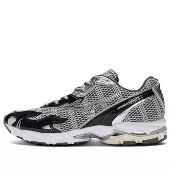 Кроссовки wave rider 10 'flame wave one block down onyx' Mizuno, серый
