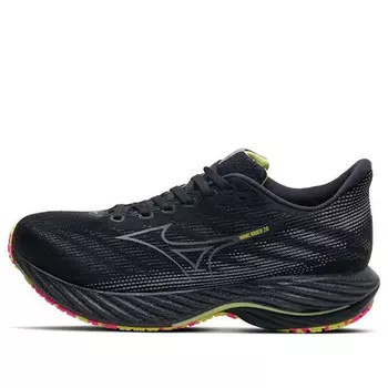 Кроссовки wave rider 28 'black sunny lime' Mizuno, черный