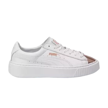 Кроссовки Wmns Basket Platform Metallic Puma, белый