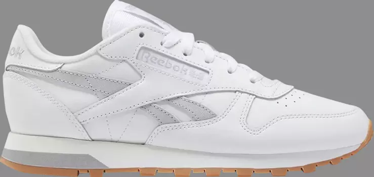 Кроссовки wmns classic leather 'white cold grey gum' Reebok, белый