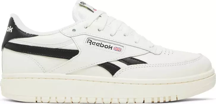 Кроссовки wmns club c double 'chalk black' Reebok, белый