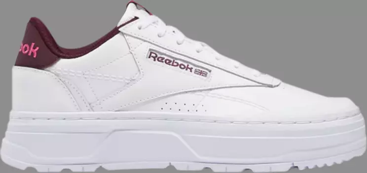 Кроссовки wmns club c double geo 'white maroon' Reebok, белый