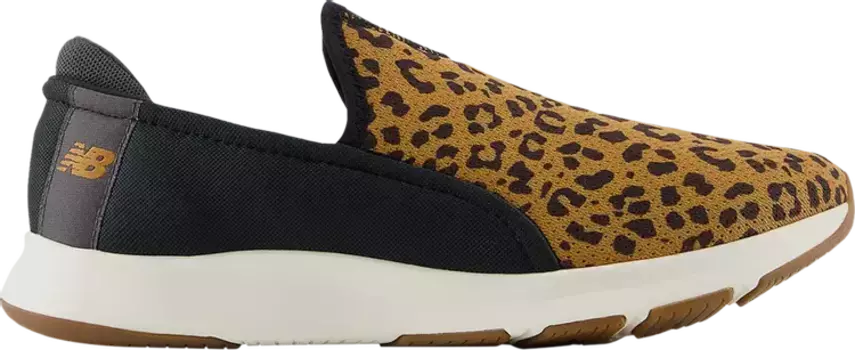 Кроссовки Wmns DynaSoft Nergize Slip On Wide 'Leopard', черный