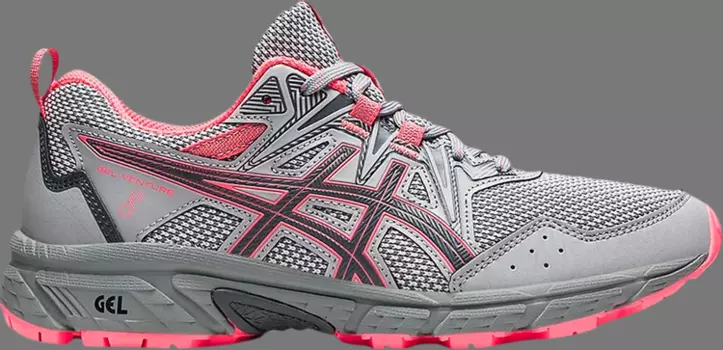 Кроссовки wmns gel venture 8 'piedmont grey blazing coral' Asics, серый