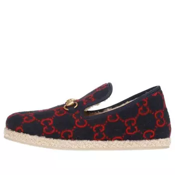 Кроссовки wool loafers 'navy' Gucci, синий