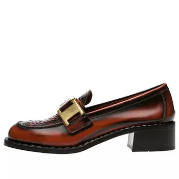 Кроссовки woven 40mm loafers 'brown' Prada, коричневый