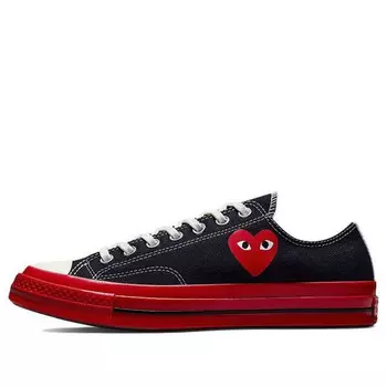 Кроссовки x comme des garcons play chuck 70 low 'black red' Converse, черный