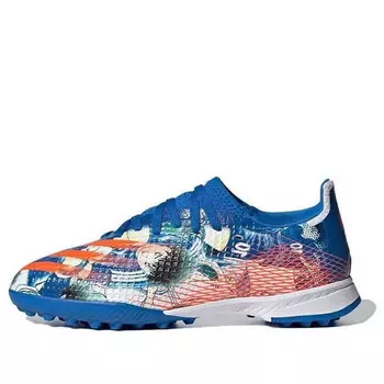 Кроссовки x ghosted.3 tf k 'blue white' Adidas, синий