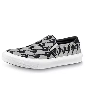Кроссовки x nba canvas slip on shoes 'grey' Louis Vuitton, серый