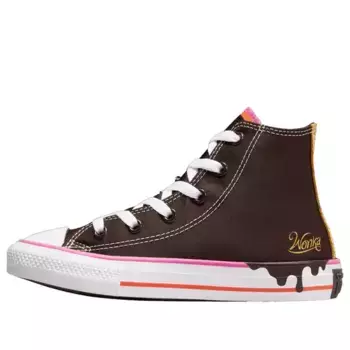 Кроссовки x wonka chuck taylor all star high top 'velvet brown' Converse, коричневый
