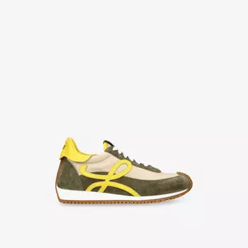 Кроссовки замшевые Loewe Flow Runner, зеленый