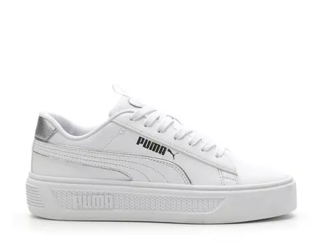 Кроссовки женские Puma Smash Platform V3 Pop Up Metallics, белый