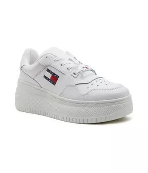 Кроссовки женские Tommy Jeans кожаные в стиле ретро, белый