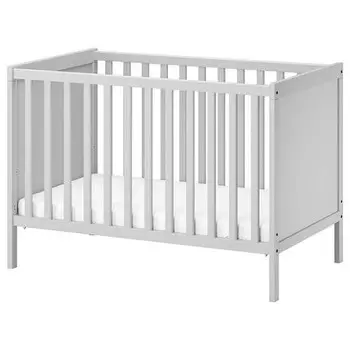 Кроватка детская Ikea Sundvik, 60x120 см, серый
