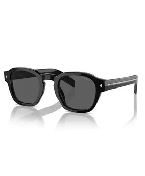 Круглые мужские солнцезащитные очки PR A16S PRADA, черный
