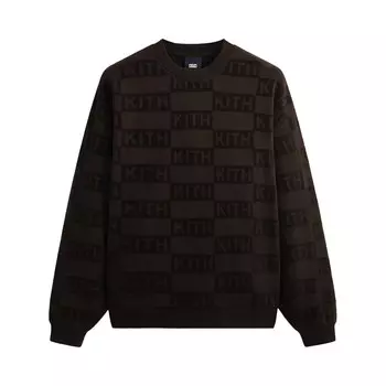 Крюнек Kith Flocked Monogram Nelson Studio