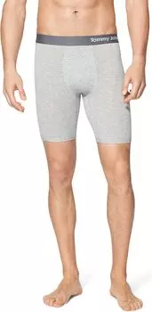 Крутые хлопковые трусы-боксеры 8 дюймов Tommy John, цвет Heather Grey