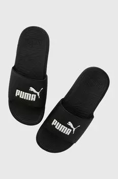 Крутые шлепанцы Cat Puma, черный