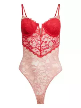 Кружевное боди bouquet Fleur Du Mal, красный