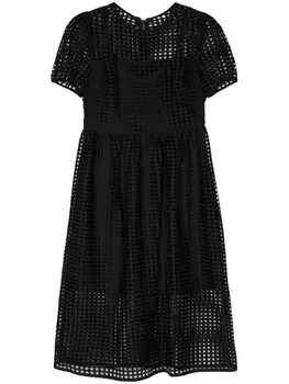 Кружевное платье миди DKNY, черный