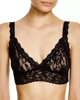 Кружевной бюстгальтер-бралетт Hanky Panky Signature с перекрестием Hanky Panky, черный