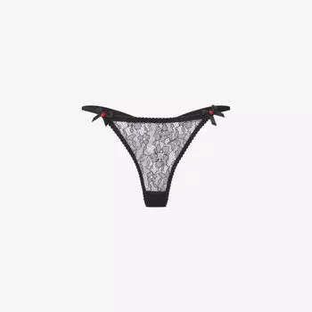 Кружевные стринги Lorna с низкой посадкой Agent Provocateur, черный