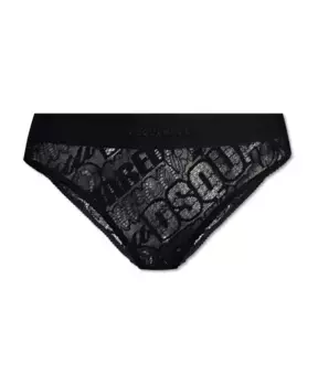 Кружевные трусы Dsquared2, черный