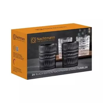 Кружки для виски Nachtmann Ethno Black Edition, набор из 2 шт, черный