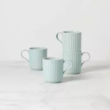 Кружки Lenox French Perle, набор из 4 шт, синий