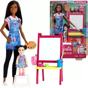 Кукла Барби-Учитель рисования с мольбертом. Mattel