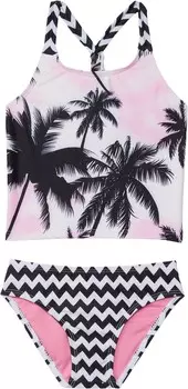 Купальник Appaman Kids Chevron Print Emily Tankini Set, цвет Palm Beach
