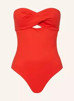 Купальник бандо структурированного кроя Calvin Klein, красный