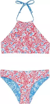 Купальник Billabong Kids Ready For Fun Reversible High Neck Two-Piece Swim Set, разноцветный