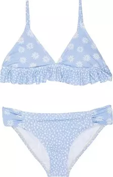 Купальник Billabong Kids Where To Ruffle Tri Two-Piece Swim Set, цвет Sweet Blue