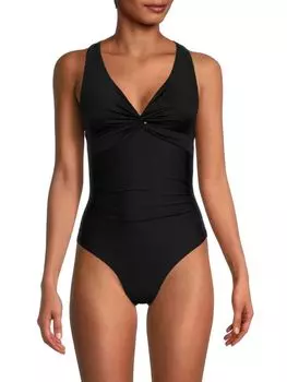 Купальник Цельный Calvin Klein Twist Front, черный