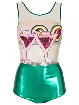 Купальник Drink с пайетками Brigitte, зеленый