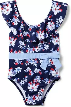 Купальник Janie and Jack Floral Print One-Piece Swimsuit, цвет Multicolor