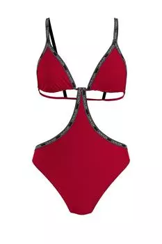 Купальник - Красный - Однотонный Calvin Klein, красный