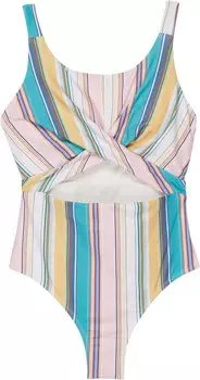 Купальник O'Neill Kids Baja Stripe Twist Front Keyhole Set, цвет Multicolored