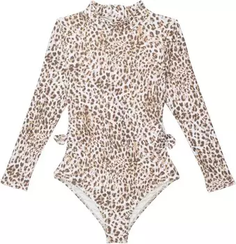 Купальник O'Neill Kids Leo Tie Side Long Sleeve One-Piece, цвет Multicolored