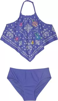 Купальник PEEK Halter Flower Two-Piece Swimwear, синий